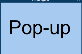 Pop-ups do Sistema